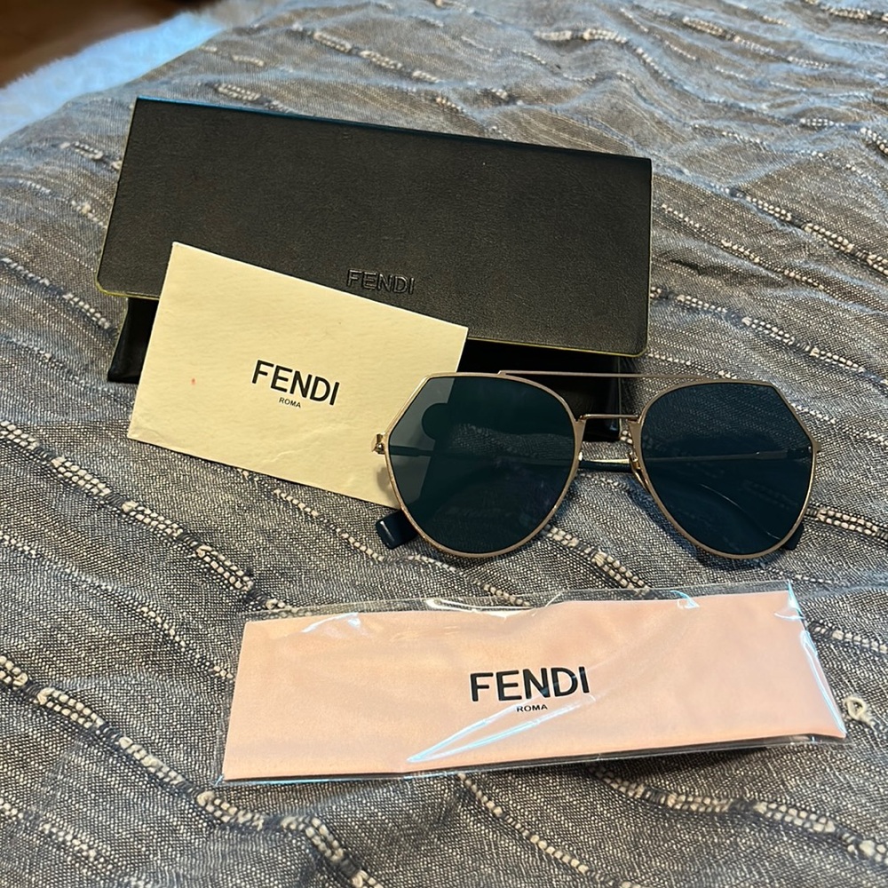 Blue fendi sunglasses as seen on RHOMs Nicole Martin